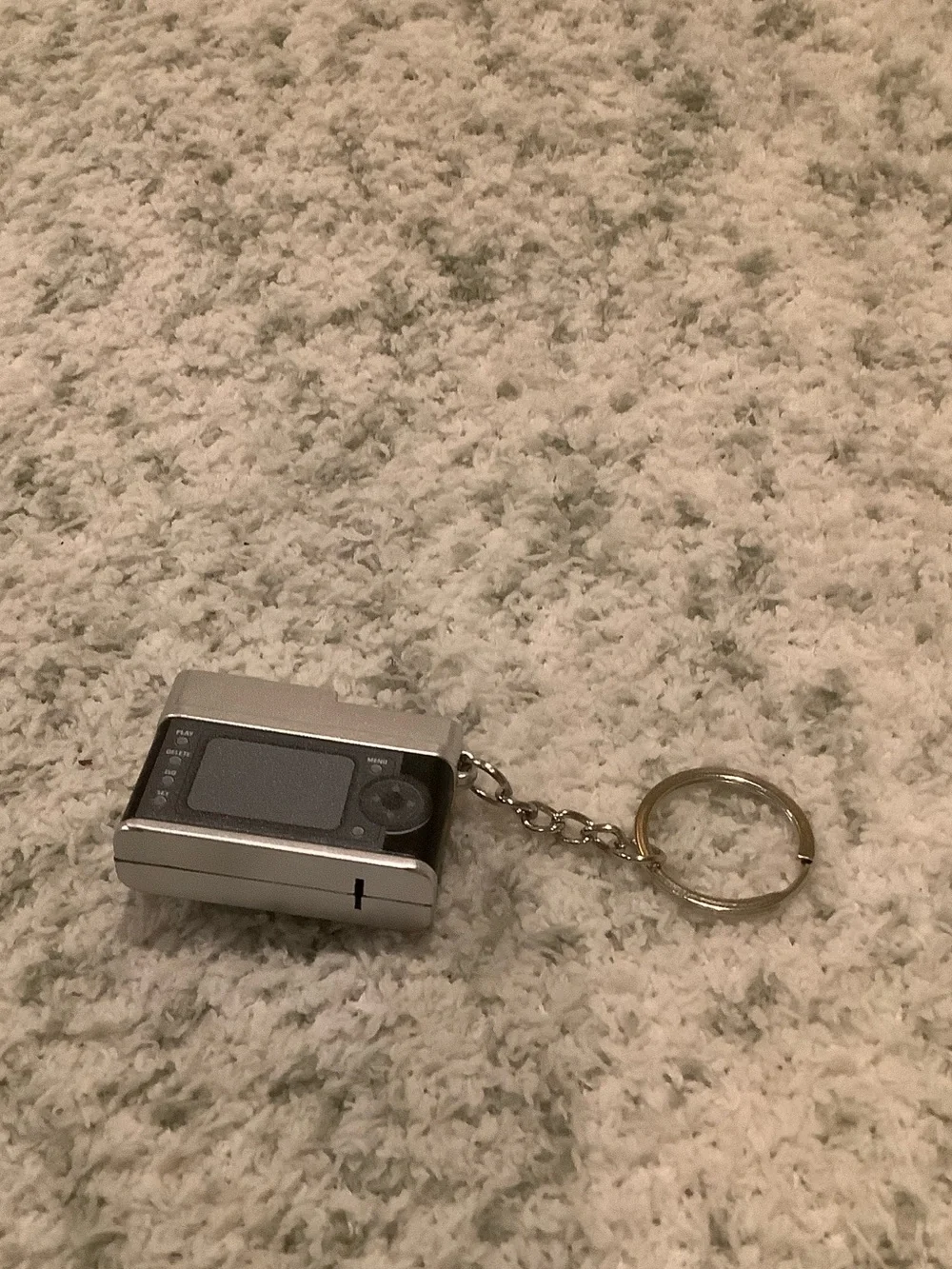 Vintage-Style Black & Silver Mini Camera Keychain Bag Charm NWT 4”